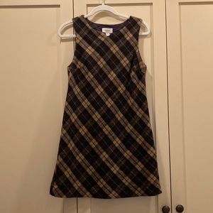 Vintage Talbots Plaid Wool Shift Dress